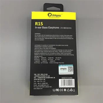Rillpac R1S Metal Hovedtelefoner 3,5 mm støjreduktion hovedtelefoner Stereo Super Bass høretelefoner Sport Kører Hovedtelefoner Med Mikrofon