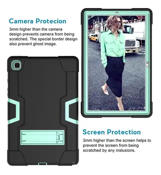 Rustning Silikone Tablet taske Til Samsung Galaxy Tab A7 10.4 2020 Dække Robust Pligt Tablet Tilfældet For SM-T500 SM-T505 Dække +Filmgift