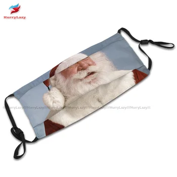 Santa Claus Face Mask Printed Adjustable Funny Unisex Polyester Facial Mouth Mask With Filters