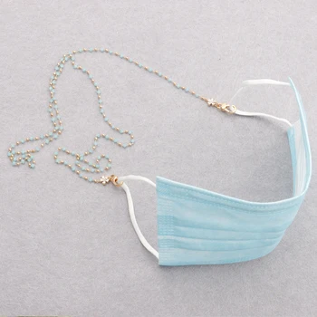 Sanying M83703 solbriller accessories perler, kæde zircon 18k forgyldt med 0,3 micron diy håndlavet maske kæde 74.5 cm/masse