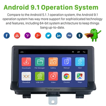 Seicane for AUDI Q3 2013-2017 Android 9.1 9 Tommers HD-Touchscreen, Bluetooth, GPS Navigation system auto Radio understøtter 3G-WIFI SWC
