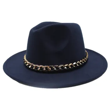 Seioum Nye Mode Uld Pork Pie Skipper jazz Top Hat Til Kvinder, er Mænds Følte Wide Brim Fedora Gambler Hat