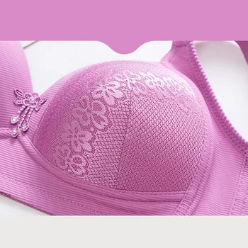 Sexet Sort Bh Plus Størrelse For Store Breasted Kvinder Undertøj, Bh, Wire Gratis Tynd Fuld Dækning Soft Comfort Daglige Slid Undertøj-Bh