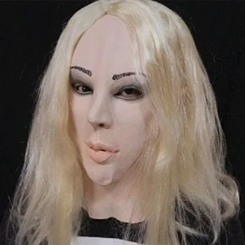 Sexy hot beauty Kardashian Deluxe Adult Blonde Gummi kvindelige maske
