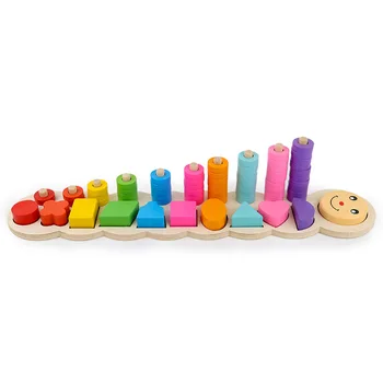 Sikker Montessori coloful Børn i Førskole-Undervisning af børn at Tælle, og du stabler Bord, Træ-Matematik Toy læring pædagogisk legetøj