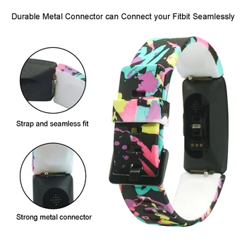 Silikone Bånd Til Fitbit Inspirere HR Flora Farverige Smart håndledsstrop Band For Fitbit Inspirere Oli pustende Inspirere HR Tilbehør