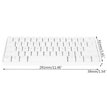 SK61 Bærbare 60% Mekanisk Tastatur Gateron optiske Switche RGB-Baggrundsbelyst Hot Swappable Kablede Gaming Keyboardfor PC-Mac