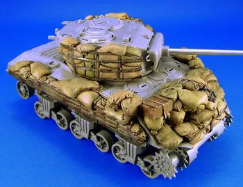 Skala 1/35 Harpiks Figur M4A3 Sherman sandbag Rustning sæt