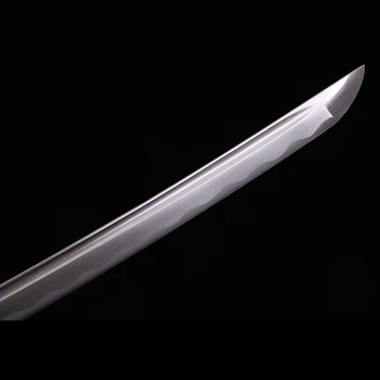 Smedet Katana Japansk Samurai Sværd 1045 carbon stål, Skarpe kant Træ-Jakke Lakeret Blå Klar Katanas