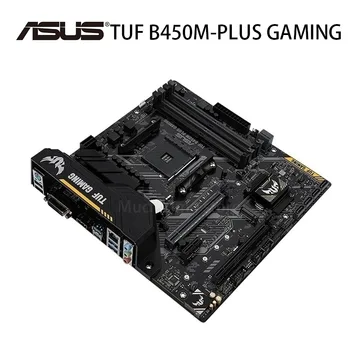 Socket AM4 Asus TUF B450M-PLUS GAMING Bundkort DDR4 PCI-E 3.0 64GB M. 2 HDMI AMD Ryzen Desktop B450 Bundkort AM4 HIFI Brugt