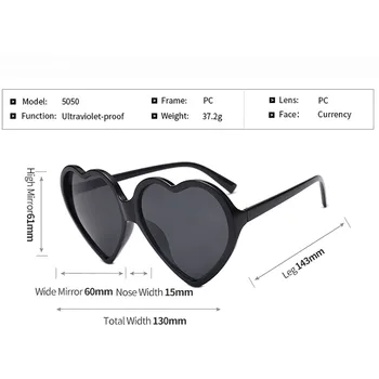 Solbriller kvinder 2019 vintage Kvinder Unisex Mode Hjerte-formet Nuancer Solbriller Integreret UV-Briller lentes de sol mujer A8