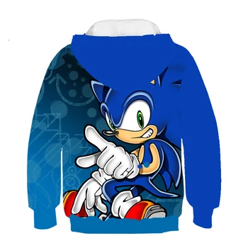 Sonic the Hedgehog Hoodie Kids Pige Sweatshirt 2020 Foråret Tegnefilm Sonic Hætteklædte Trendy Mode Drenge Jakke Børn Pullover Top