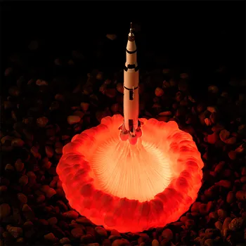Space Shuttle Lampe 3D-Print Raket Lampe For Raket-Elskere Børn sengelampe USB-Genopladelige Nat Lys boligindretning