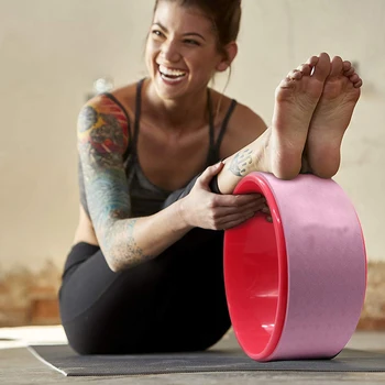 Sports Yoga Hjul Pilates Cirkel Yoga Roller For Smerter I Ryggen, Strækker Sig Og Forbedre Din Yogastillinger Forbedring Af Fleksibilitet