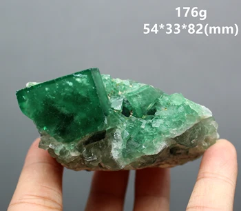 Stor! Naturlig grøn fluorit Mineral prøve cluster mineral krystal prøver Sten og krystaller, Healing krystal