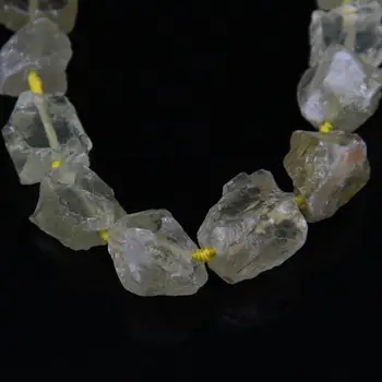 Store,Naturligt Lys gul Kvarts Nugget Perler, halskæde,Hård sex Krystaller perle sten Løse Perler til Vedhæng