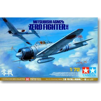 Tamiya 25170 1/72 Mitsubishi A6M2b Nul 21 Zeke Fighter Fly Fly Collectible Toy Plast Assembly Building Model Kit