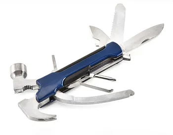 Tang Kniv Claw Hammer, Skruetrækker Side Af Multi-funktion Sikkerhed Hammer Kombination Tænger Multi-værktøjer Køretøj sikkert og helt gratis.