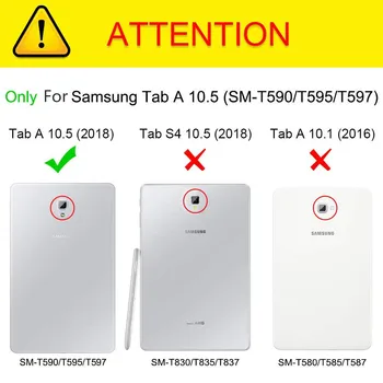 Taske til Samsung Galaxy Tab En 10.5,Slank Folde Stå Dække Auto Wake/Sleep for Galaxy Tab A2 10.5