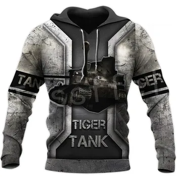 Tessffel Hot Spil World of Tanks Dyr Tiger Tank Sjove Efteråret Sweater, Pullover Træningsdragt 3DPrint Mænd Hættetrøjer Mænd/Kvinder, En-3