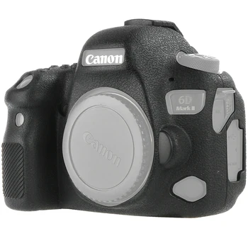 Til Canon 6D2 Silikone Kamera etui til Canon 6D MARK II 6DII 6D2 Litchi Tekstur, Non-slip Kamera Protector Dække