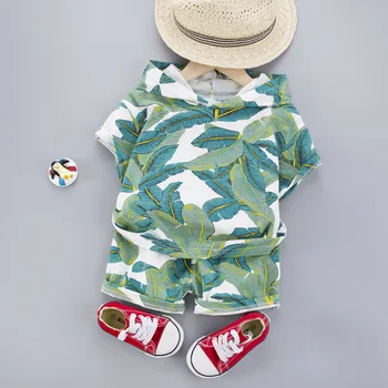 Toddler Dreng Piger Tøj Sæt Kids Spædbarn Bomuld Hooded Toppe, T-Shirts+korte Bukser Om Sommeren, Børn Tøj Sæt
