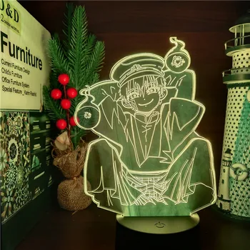 Toilet-Bundet Hanako Kun 3D-Lampe Animationsfilm Illusion LED Nat Lys Kid Fødselsdag Gave Manga Gadget Bord Lampe til Barnets Soveværelse Indretning