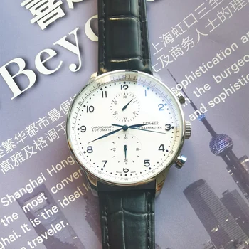 Top luksus Schweiziske mærke Mænds mekanisk ur Tourbillon Self-Vind armbåndsure Enkle design 5-side ur Hule-tilbage