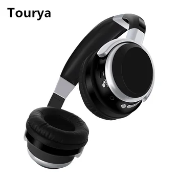 Tourya Trådløse Hovedtelefoner Med HD Mic Bluetooth-Hovedtelefoner Over Ear Bas Headset Eearphone Støtte TF Kort Til PC, Mobiltelefon