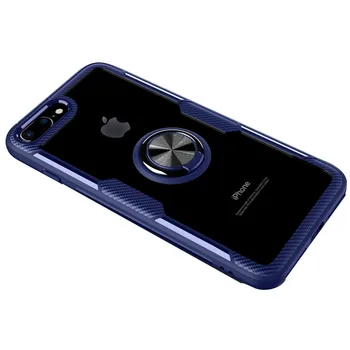 Transparent sagen med Ring til Apple Iphone 7 Plus/8 Plus Blå