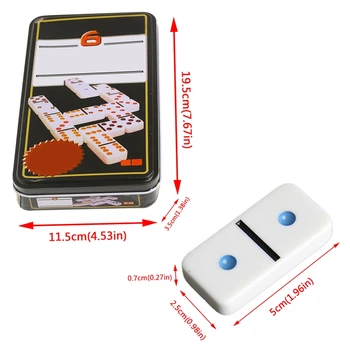 Træ-Domino-Toy Box Spil 28 Dobbelt-6 Rejser Domino For Børn sjov