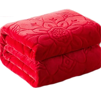 Tæppe På Sengen Faux Fur Coral Fleece Mink Smide Solid Farve Præget Koreansk Stil Sofa Dække Plaid I Sofaen, Stol, Tæppe