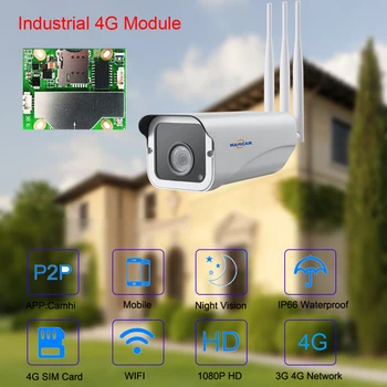Udendørs 3G-4G SIM-Kamera, 1080P Wireless WIFI IP-Bullet Kameraer, tv-Overvågning Security Monitor Video-optagelse