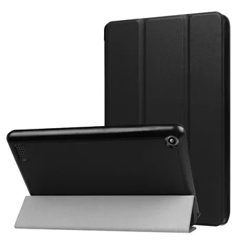 Ultra Slim Hjul 3-Fold Folio Stander PU Læder Magnetic Protector Dække Sagen For Amazon Kindle Fire HD 7 2017 7