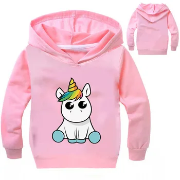 Unicorn Sweater til Børn Drenge Efteråret Hættetrøjer Tøj Piger Jakke Rainbow Unicorn Sweatshirt Tøj til Baby Drenge Frakke 3T-14T