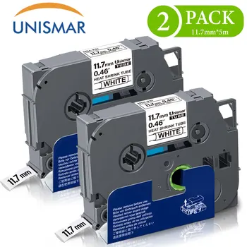 Unismar 11,7 mm Kompatibel Mærkning Tape Erstatning for Brother-HSe-231 Kassette Heat Shrink Tube PT-H300 PTE300 PTE500 PTE550W