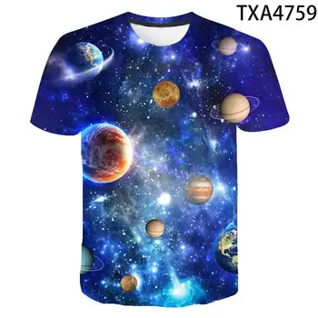 Universet Planet Plads Galaxy 3D-T-shirt til Mænd, Kvinder, Børn T-shirt 3D-Print Stjerne Himmel Cool t-Shirts Boy Girl Fashion Streetwear Toppe