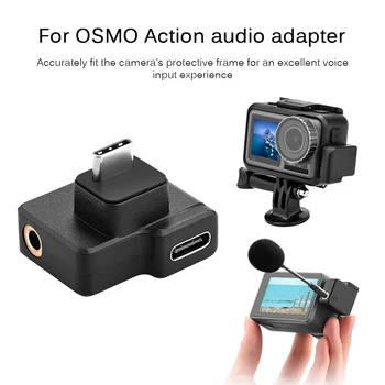USB Type C Mandlige og Kvindelige + 3,5 mm Mikrofon Adapter adapter til DJI OSMO ACTION kamera tilbehør