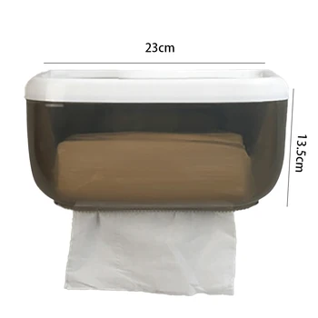 Vandtæt papirholder vægmonteret opbevaringsboks til Badeværelse Toilet Plast, Papir, Håndklæder Holder Bærbare Tissue Box