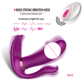Vibrerende Trusser Dildo Vibrator til Kvinder Masturbator G Spot Vagina, Klitoris Stimulator Fjernbetjening Voksen Sex legetøj Kvindelige