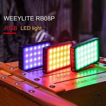 VILTROX Weeylife RB08P RGB-2500K-8500K Mini Video LED Lys Bærbare Fyld Lys Indbygget Batteri til Foto-Studio Kamera