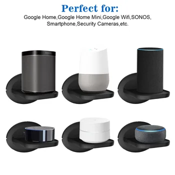 Vægbeslag til Sonos Google Hjem Google WiFi Sikkerhed Kameraer Holder Bulit-in Kabel Management -pladsbesparende Løsning 2Pack