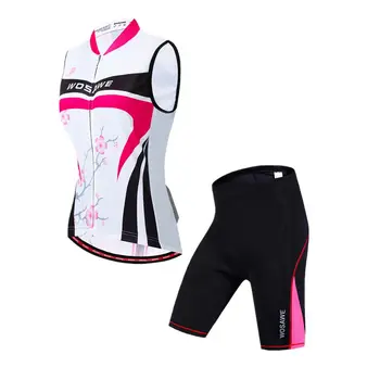 WOSAWE Kvinders Cykling Jersey Tøj Sæt Base Lag Vest Sleevelss Shirts Shorts MTB Bære Downhill Cykel, der Passer Kit Sommer
