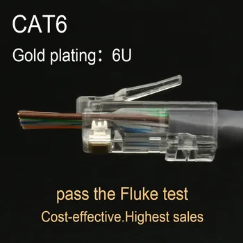 Xintylink EZ rj45-stik cat6 rg rj 45 ethernet-kabel stik utp 8P8C rg45 cat 6 netværks uskærmede modulære lan-tilslutning conector