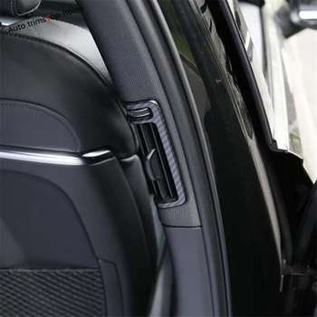 Yimaautotrims Søjle B Aircondition Stikkontakten, Vent Dække Trim 2 Stk ABS For Audi A6 C8 2019 - 2021 Mat-Carbon-Fiber Udseende