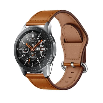 Ægte Læder rem til Samsung gear S3 Frontier/Classic galaxy se 46mm huawei gt ur band 22mm smartwatch armbånd